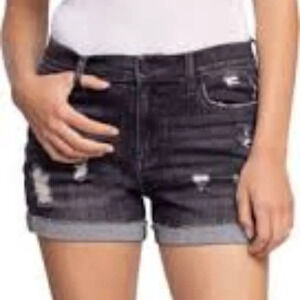 BLANKNYC Dress Down Party Washed Black Cutoff Shorts